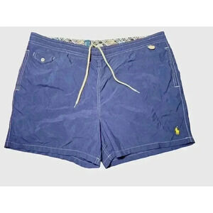 Vintage Polo Ralph Lauren Swim Trunks Mens XXL Navy Blue Bathing Suit Shorts